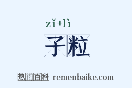 子粒是什么意思的图片